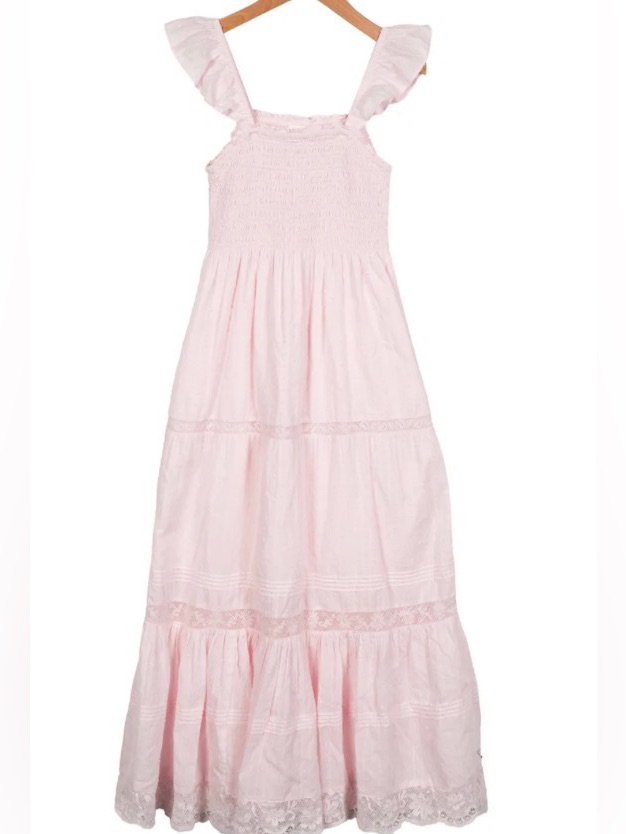Loveshackfancy Light Pink Lace Dress Worn Once Size 10y